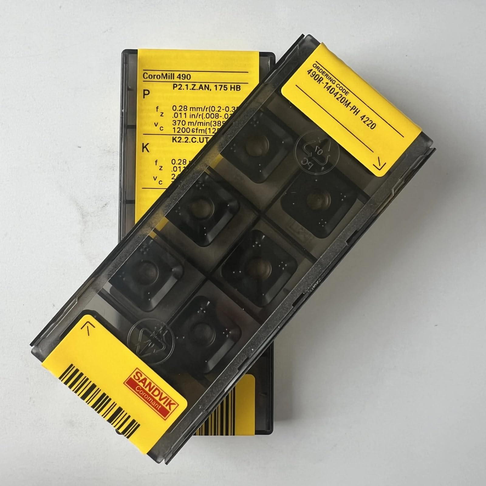 

Original Sandvik / 490R-140420M-PH 4220 /CNC lathe carbide blade tool 10 Pcs