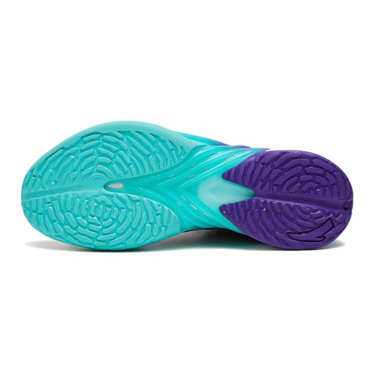 New Anta Abrasion Resistant Breathable Mid Top Children's Basketball Shoes Grass Purple White 312321118H-7