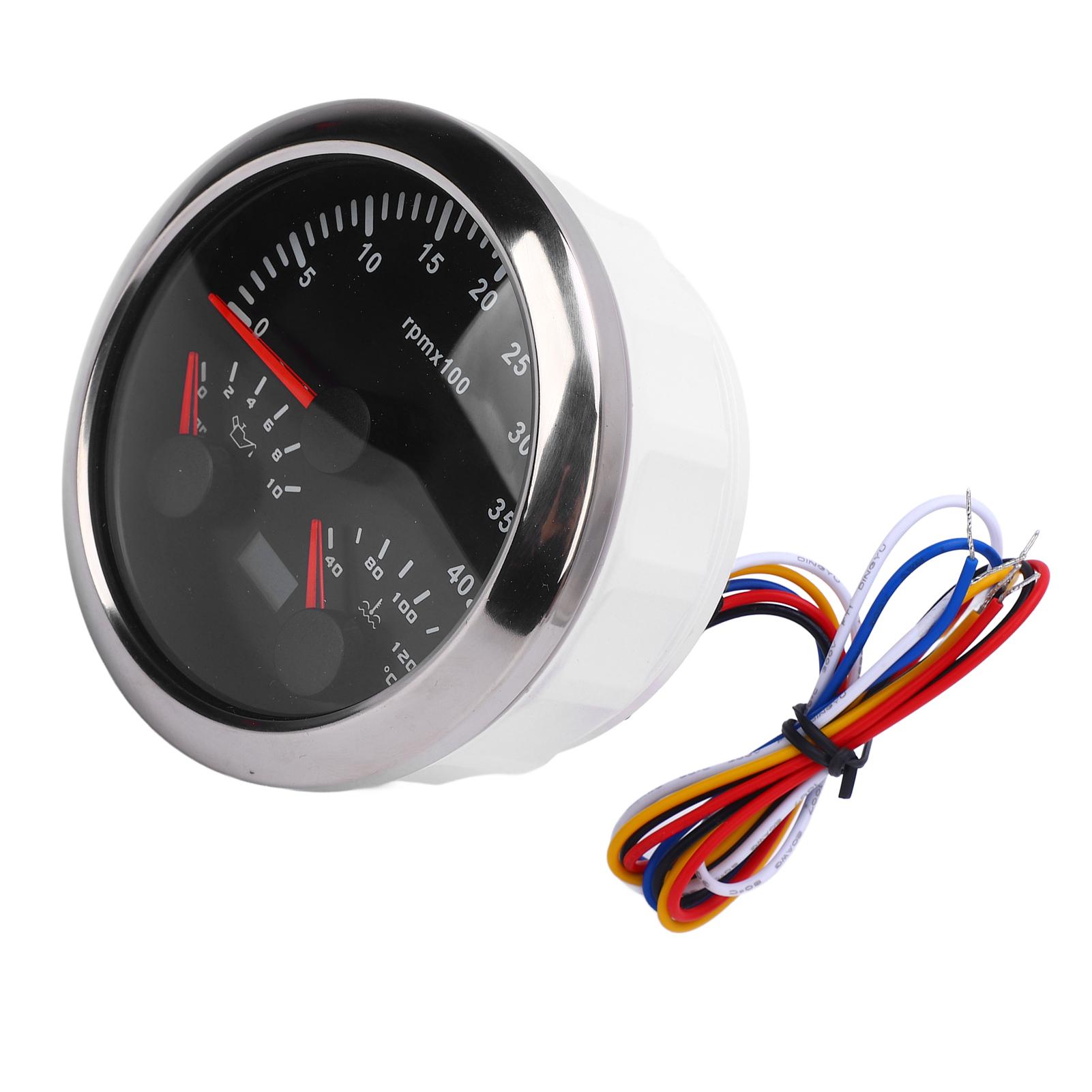 

Электрический тахометр 3 в 1, датчик давления масла, датчик температуры воды, 3 38 дюймов, 4000 об/мин, от 0 до 10 бар, от 40 до