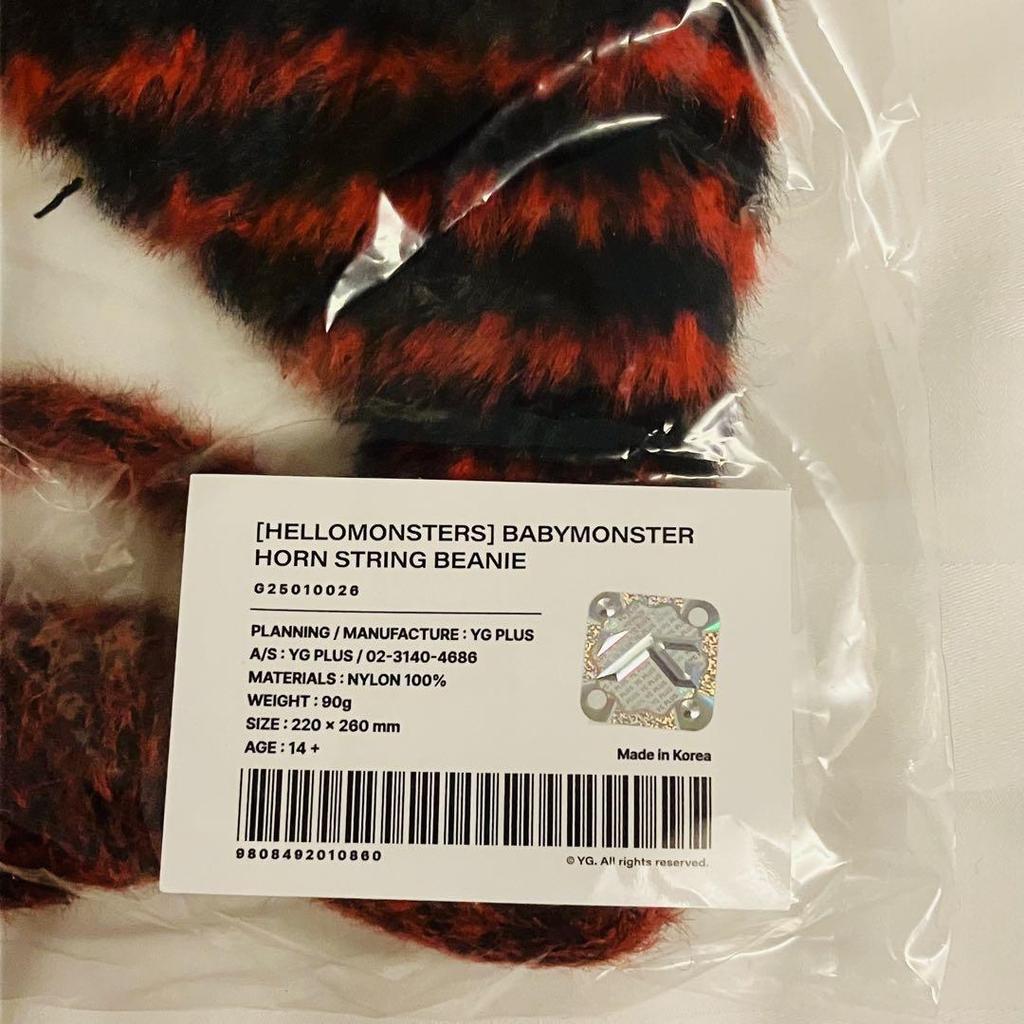 [USED] BABYMONSTER BEBIMON HORN STRING BEANIE
