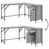 Desk Gray Sonoma 141x141x75 cm Particleboard
