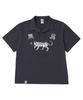 A NOTHING Mu-Wi Pin-Knit 1/2 Collar-Tee (Charcoal)