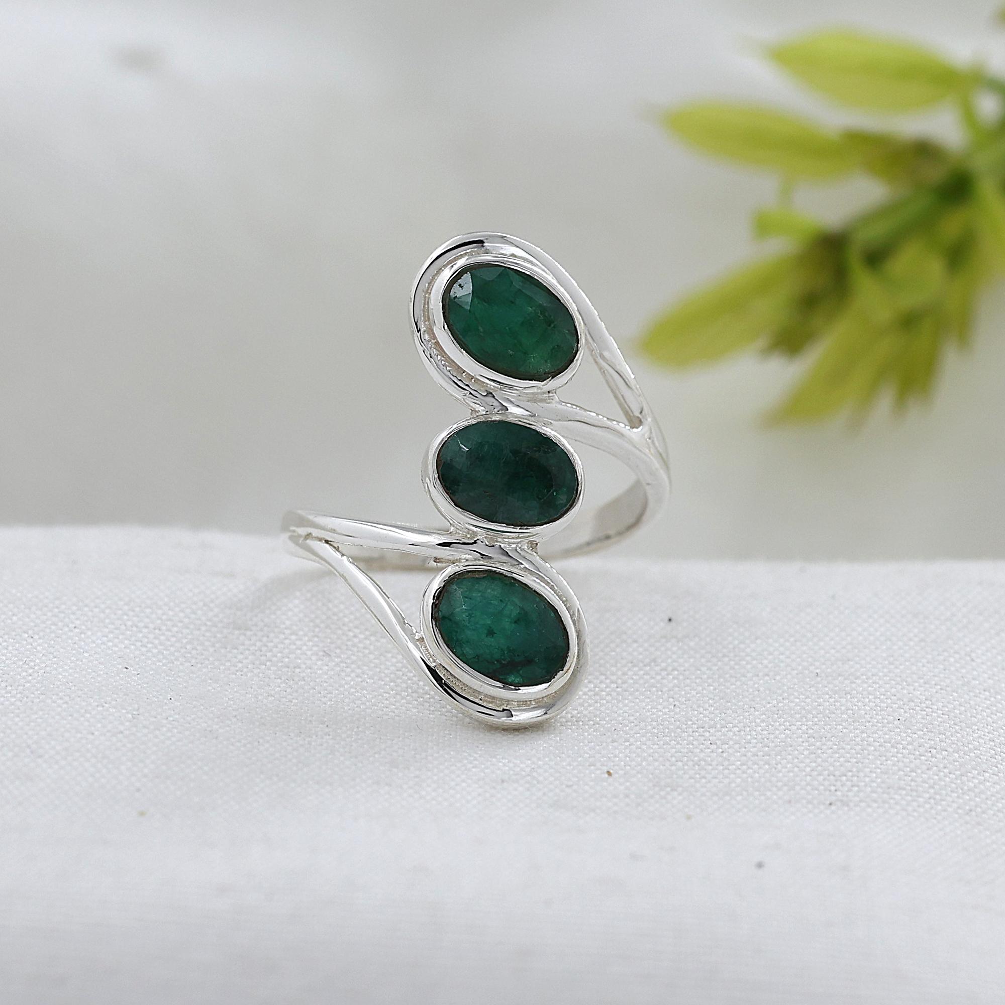 

Серебряное кольцо с зеленым изумрудом, Подарки для нее, Ювелирные изделия ручной работы из серебра 925 пробы, Серебряные украшения, Женское кольцо Ar8936 8.5 зелёный