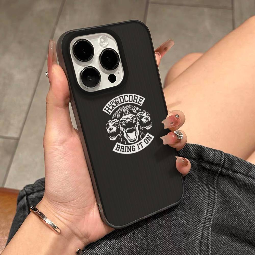 100 Hardcore Dog To The Bone Soft Corrugated Transparent Phone Case For IPhone 17 15 16 11 12 13 14 Pro Max Plus Pro