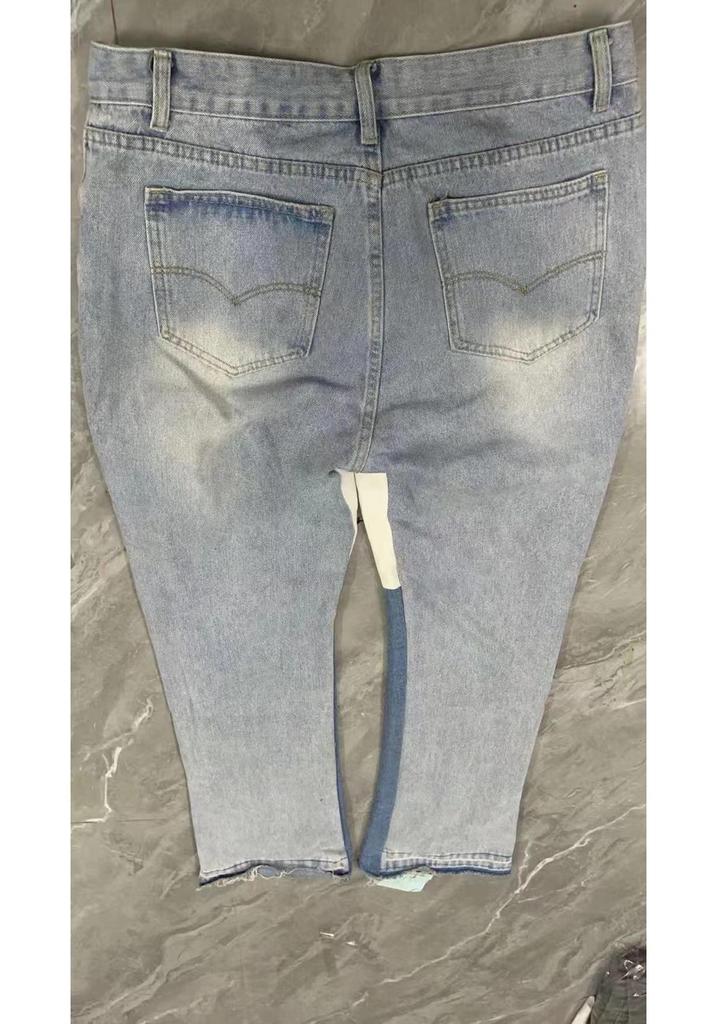 Original Tag GA Washed Distressed Patchwork Flare Jeans