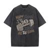 Now Down I'm Bad Crying At The Gym Fitness Pump Cover Vintage T-shirt Men's Fashion  Washed Tshirt Male Aesthetic Tees