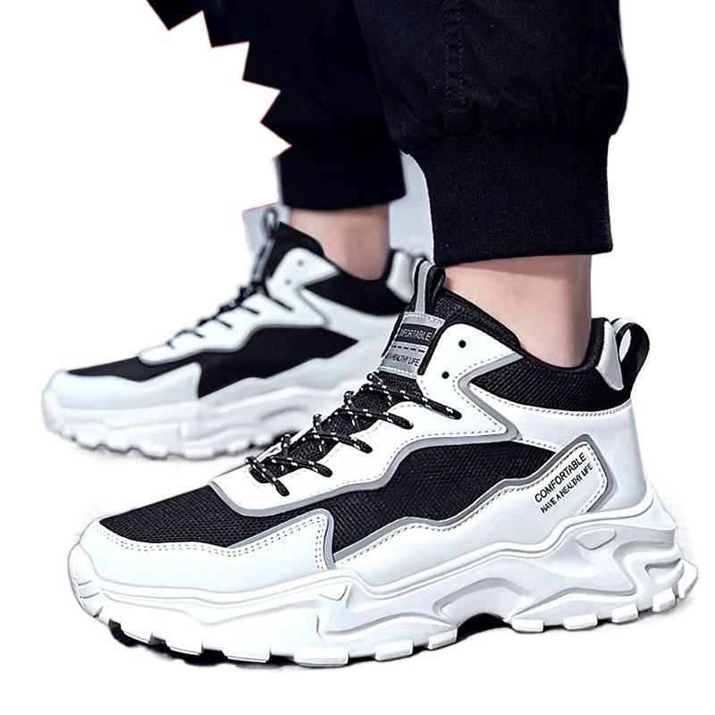 Winter breathable inner heightening mesh running sports shoes inner heightening shoes casual shoes heightening board shoes