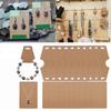 200 Pcs Necklace Display Cards Retro Thick Blank Kraft Paper Tag for Displaying Earring Bracelets Jewelry Stores