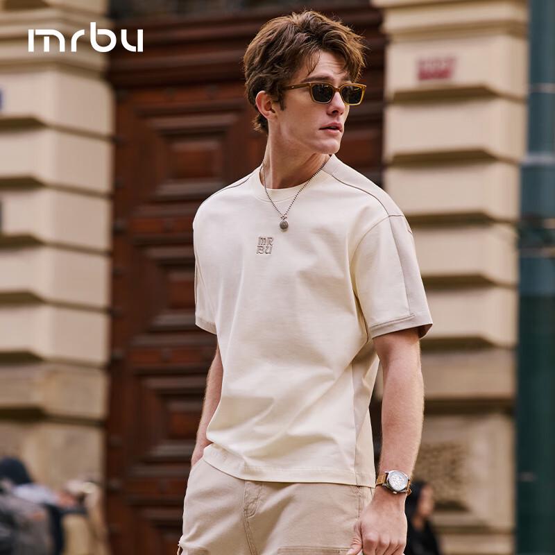 Mr. Bu Men s Oversized Embroidered Cotton T-Shirt L