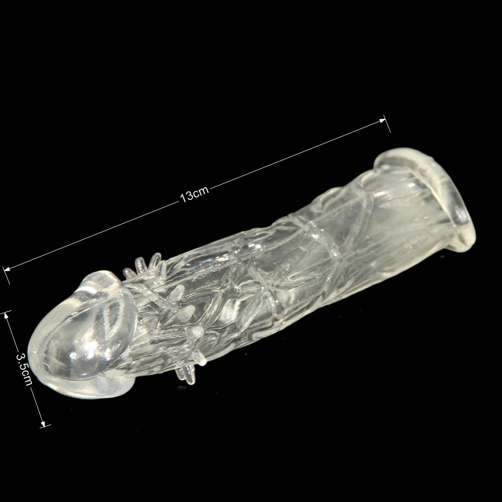 Crystal Dot Delay Condom Penis Sleeve Lasting Enlargement Sex product Spike Clitoris Delay Erection Aid Extend Toys for Man