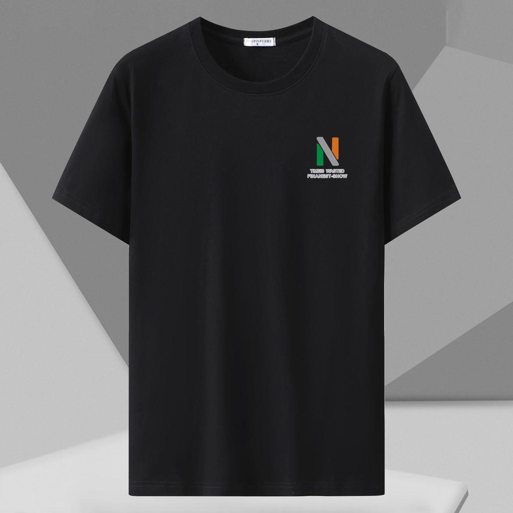 Men's Korean Style Crew Neck Loose-Fit Short Sleeve T-Shirt - Spring Trend, Plus Size Available