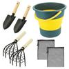 Clam Digging Kit: Rake, Shovel, Bucket, Clam Picking Tool, Sand Rake, Clam and Cockle Digging Kit for the Whole Family (blue)