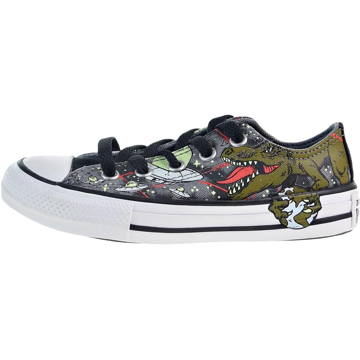 Converse Chuck Taylor All Star Ox Удобные Универсальные Кеды Кроссовки Детские Черный Зеленый 665392C 32