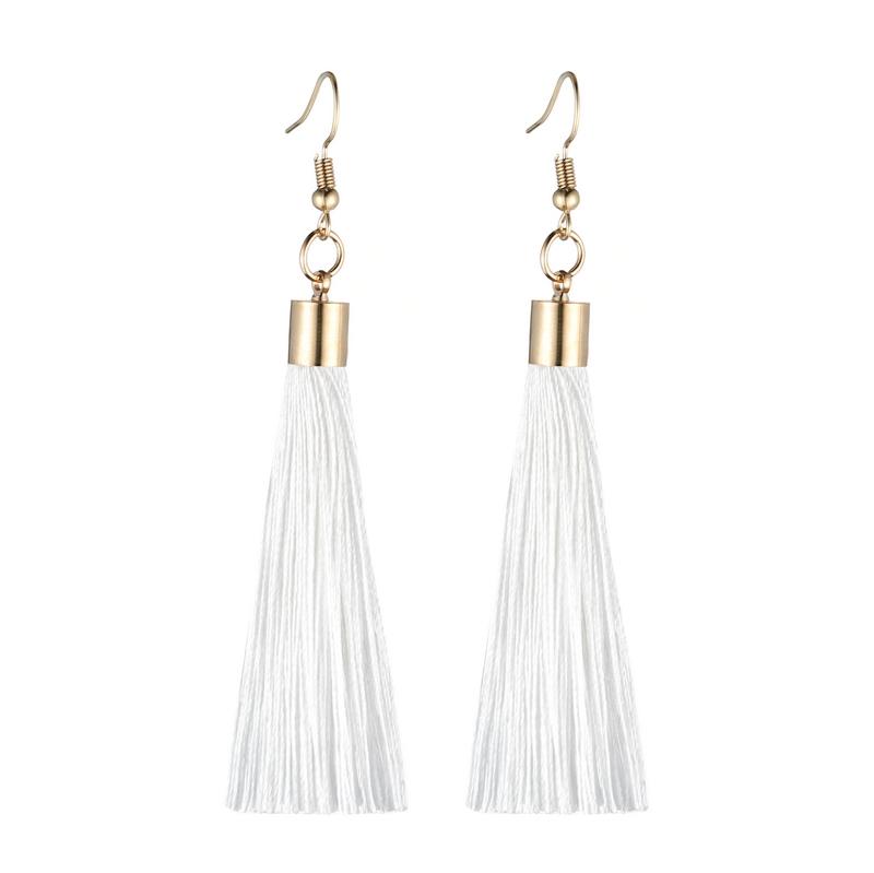 Lovbeafas Fringe Tassel Earrings For Women Gold Color Vintage Long Drop Dangle Earrings Fashion Wedding Jewelry Party Gift