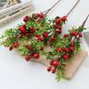 24 Fruit Artificial Pomegranate Branches Plastic Handmade Foam Fruits Branches Elegant Realistic Simulation Pomegranate Fruit