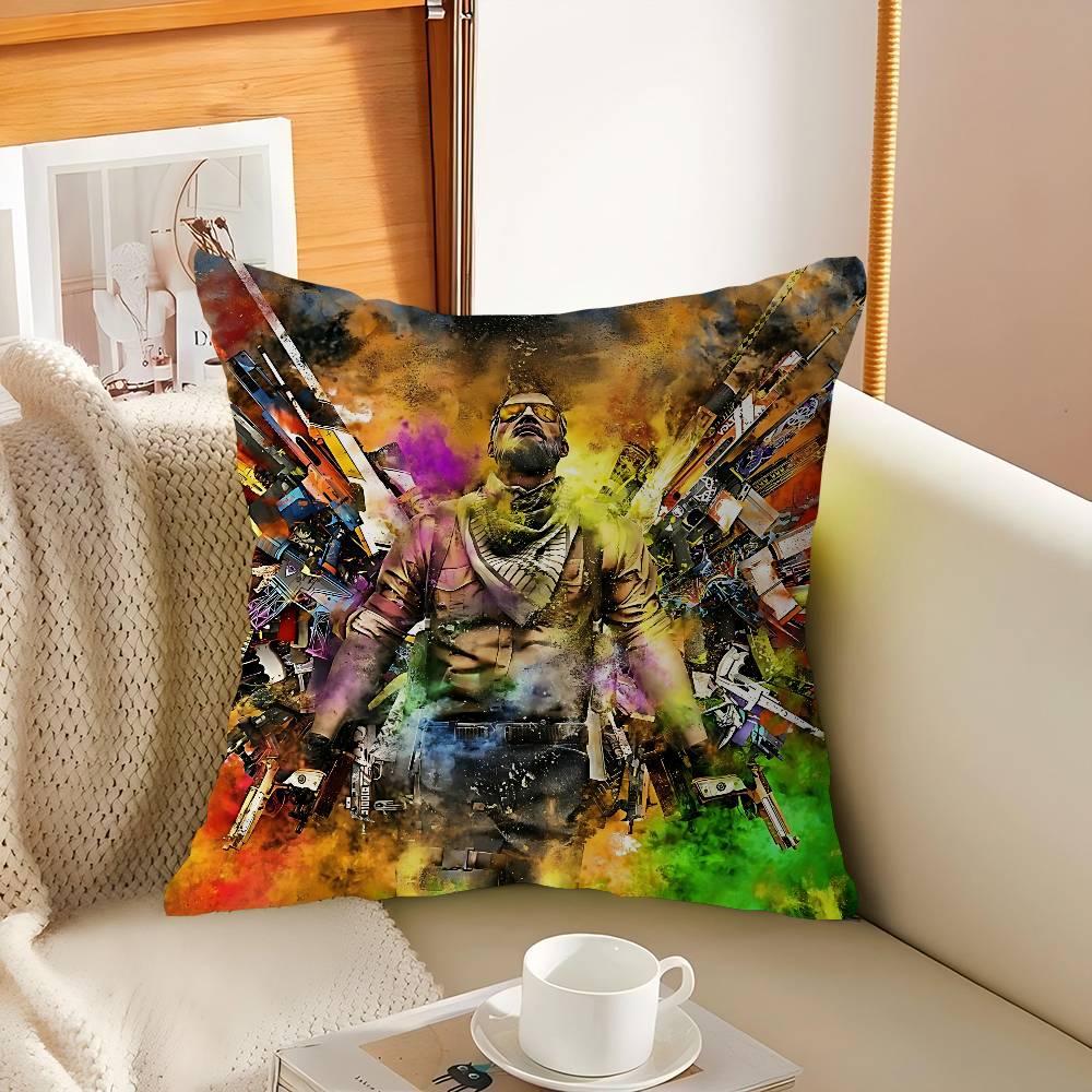 C-Counter-S-Strike CS 2 LOGO Cushion Cover Decorative Pillow Sofa Home Decor Case Pillow Cases