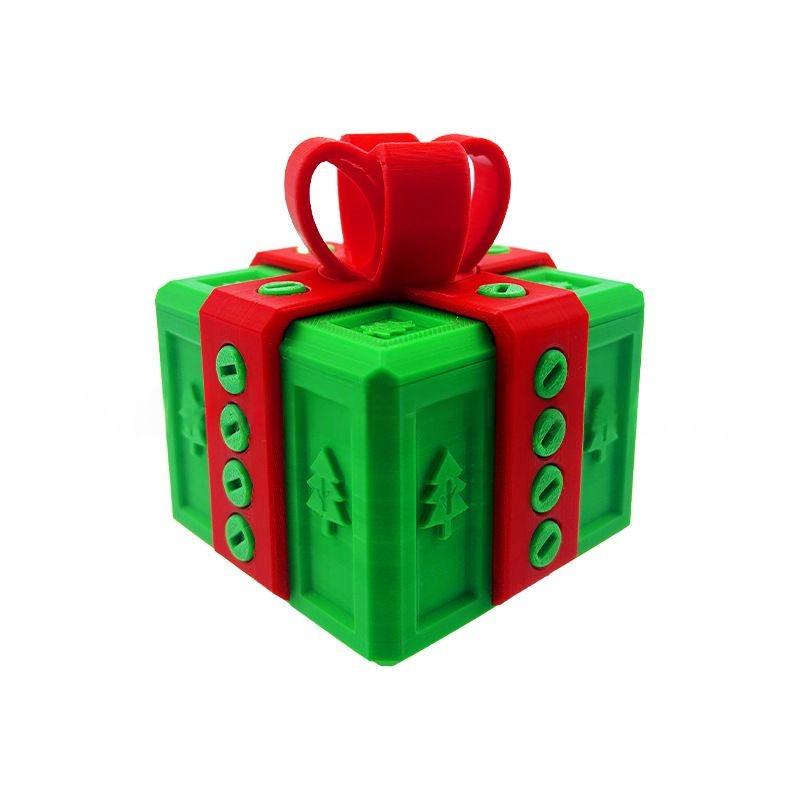 

Раздражающая подарочная коробка с винтами Большие раздражающие подарочные коробки Коробка с винтами для розыгрыша 3D-печатная подарочная коробка Контейнер для денег и карточек Рождественский подарок зелёный