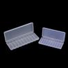 Contenitore rigido per batterie in plastica trasparente portatile da 10 slot per accessori per organizzatori di batterie AAA/AA
