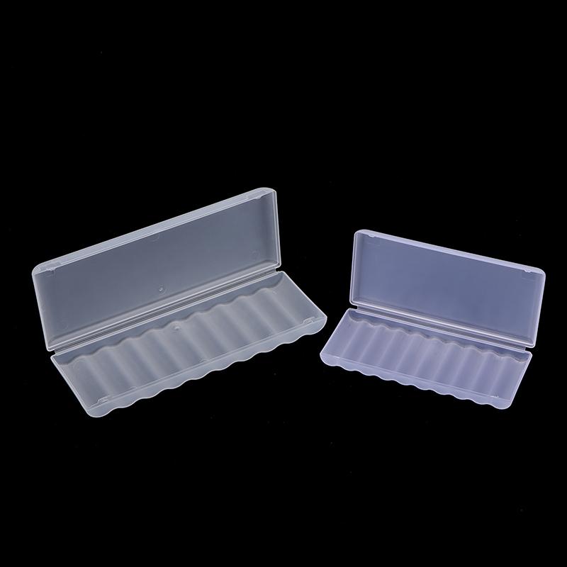 Contenitore rigido per batterie in plastica trasparente portatile da 10 slot per accessori per organizzatori di batterie AAA/AA