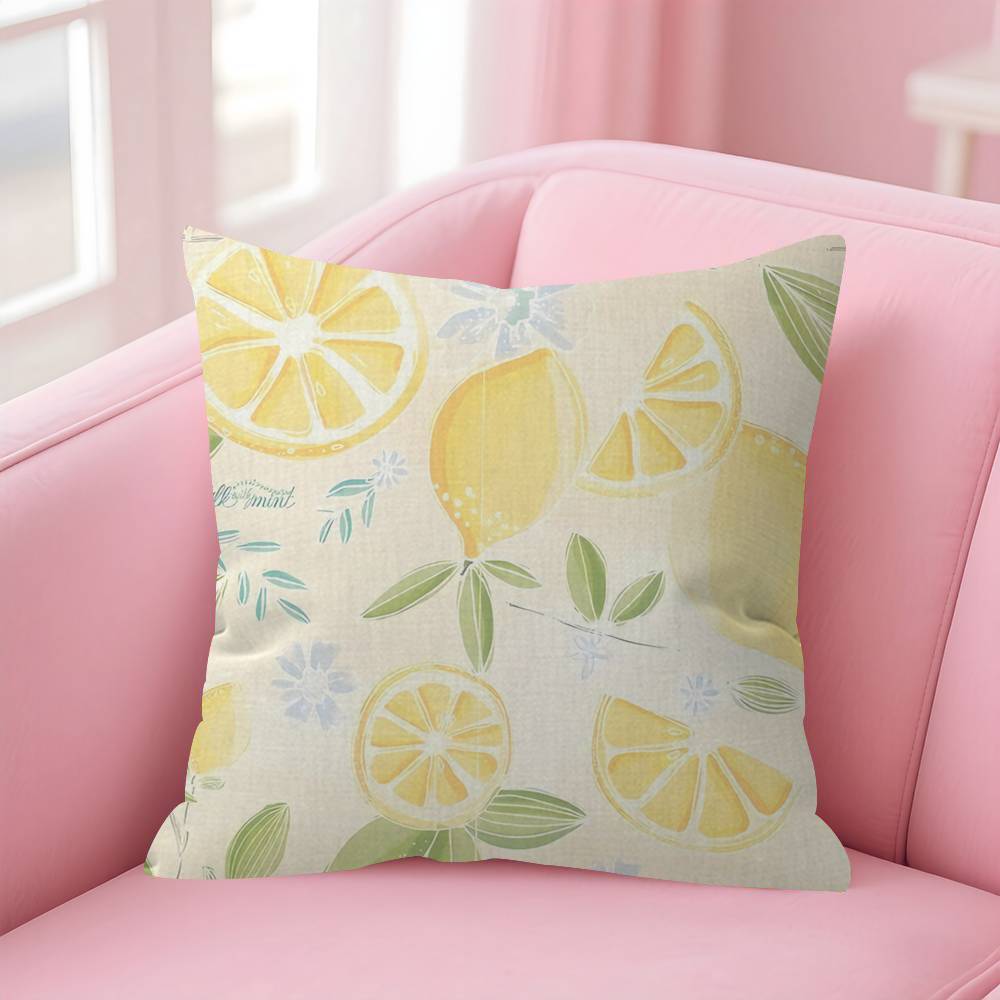 Fruit Lemon Pillow Cover Design Cushion Cover Decor Holiday Decorati