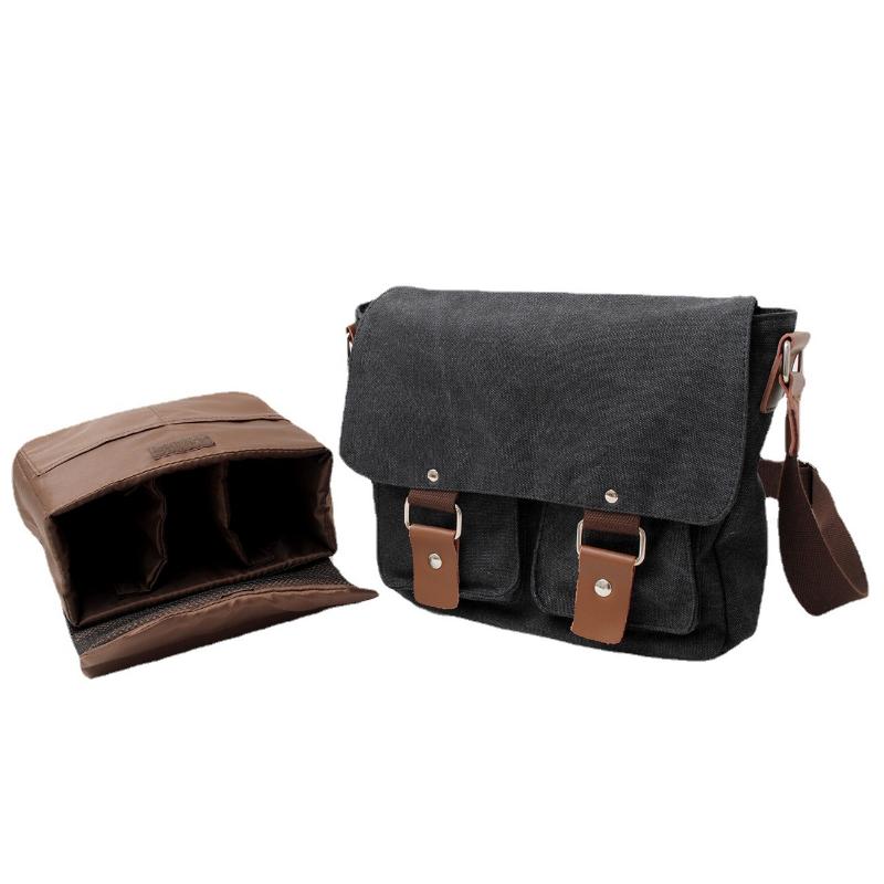 Outdoor Travel Shoulder Bag Retro Canvas Bag Crossbody Bag, Shoulder Canon Photography Bag,  SLR Camera Bag