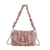 Pearl Chain Underarm Bag Women's Fashion Pleated Shoulder Bag New Messenger Bag