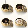 Zinc alloy Zen incense burner set with lotus base is suitable for yoga meditation, home and office, Halloween and Christmas gifts