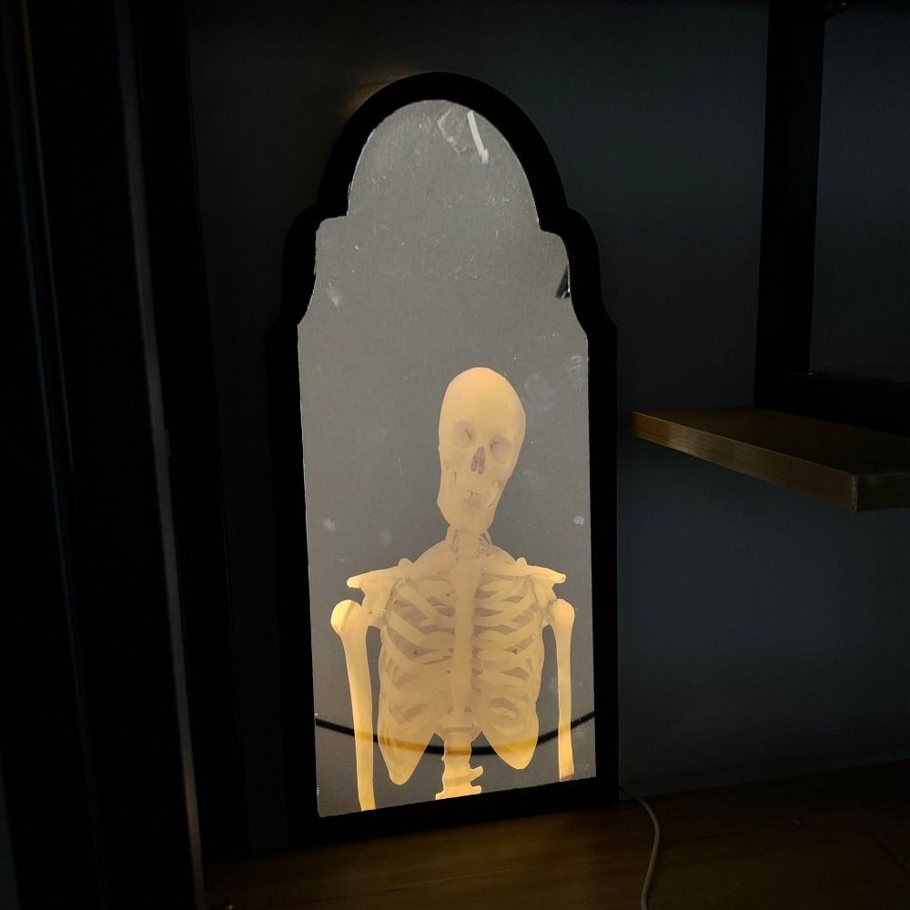 Lumière Miroir Hologramme Fantôme USB Miroir Holographique Lumineux Décor Miroir Illusion Fantôme Effrayant Mur de Maison