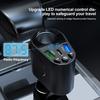 Car FM Transmitter Cigarette Lighter Power Adapters Bluetooth Car Kit Dual USB PD Car Charger Fast Charging with LED Display