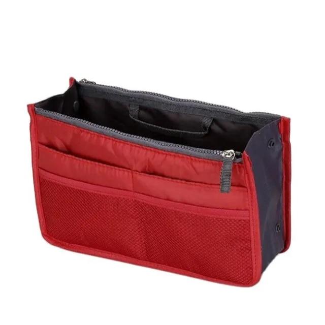 Organizer Innleggsveske Dame Nylon Reiseinnsats Organizer Håndveske Veske Stor liner Dame Makeup Kosmetisk Veske Billig Dame Tote