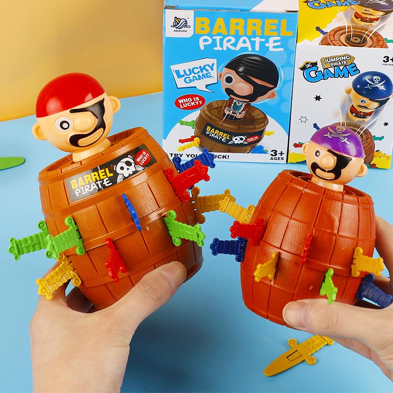 Creative Desktop Stress Relief Pirate Barrel Toys: Interactive Parent-Child Games