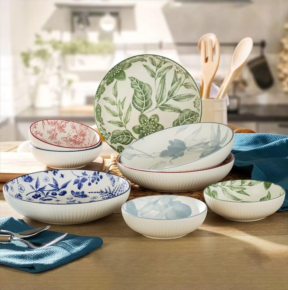 Signature Housewares Ботанические обеденные тарелки, набор из 8 штук