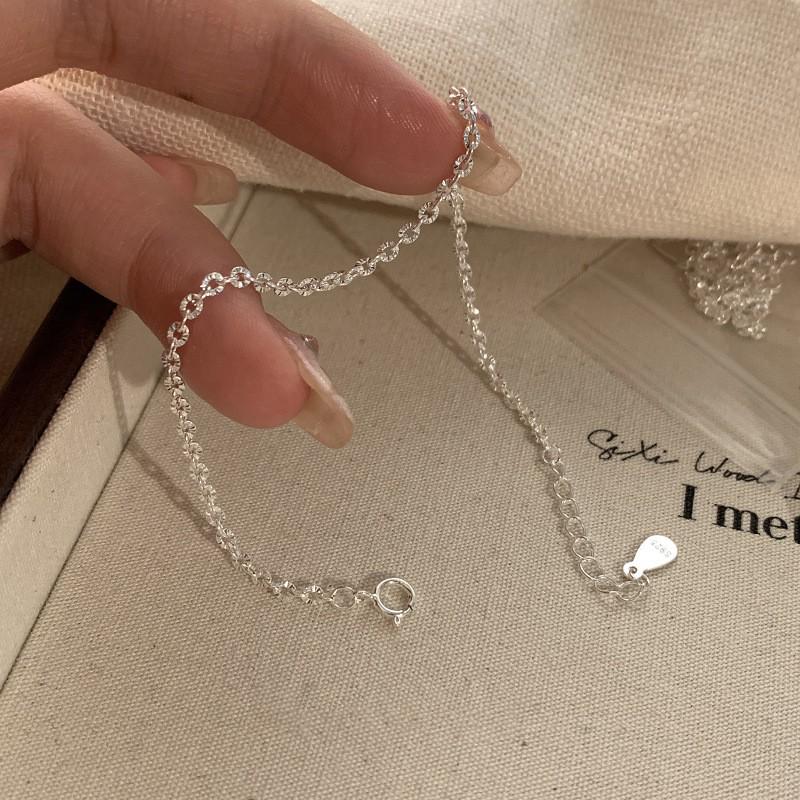 Bracelet élégant en argent sterling avec perles – Cadeau de luxe léger et exquis pour petite amie et bijou tendance