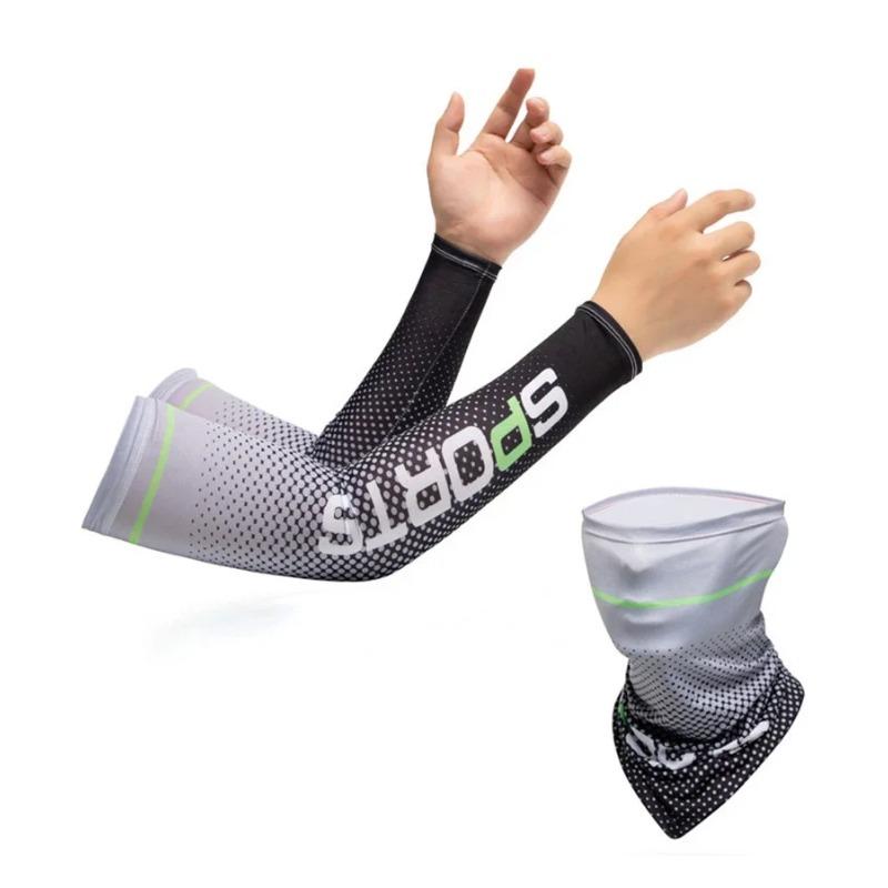 Latest Ice Silk Sleeve Sunscreen Cuff UV Sun Protection Arm Sleeves Anti-Slip Men and Women Long Gloves Outdoor Activity Cool Sport Biking