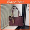 Retro Casual Large Capacity Tote Bag With Zipper Closure For Daily Use
