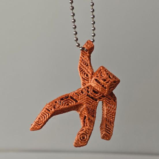 Keychain Pendant with Bead Chain 3D-Printed Xenon Rock Loki Hand-Sculpted Grace Doll Pendant Rescue Plan Bag Pendant