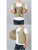 Men's Quick-Drying Multi-Pocket Vest for Outdoor, Plus Size, V-Neck, Perfect for Spring, Autumn, and Fishing