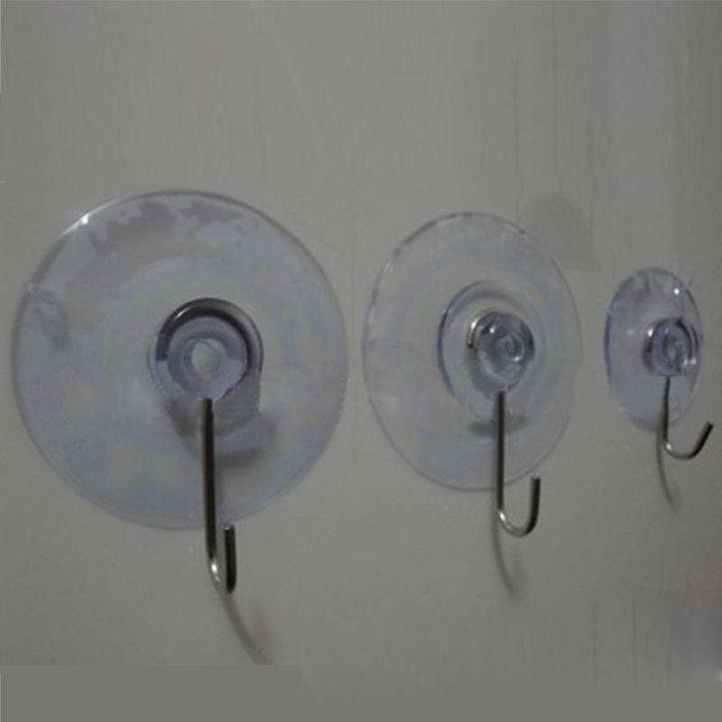 Přísavné háčky Super silný zámek Průhledný kov Hladké nástěnné závěsné háčky s přísavkou