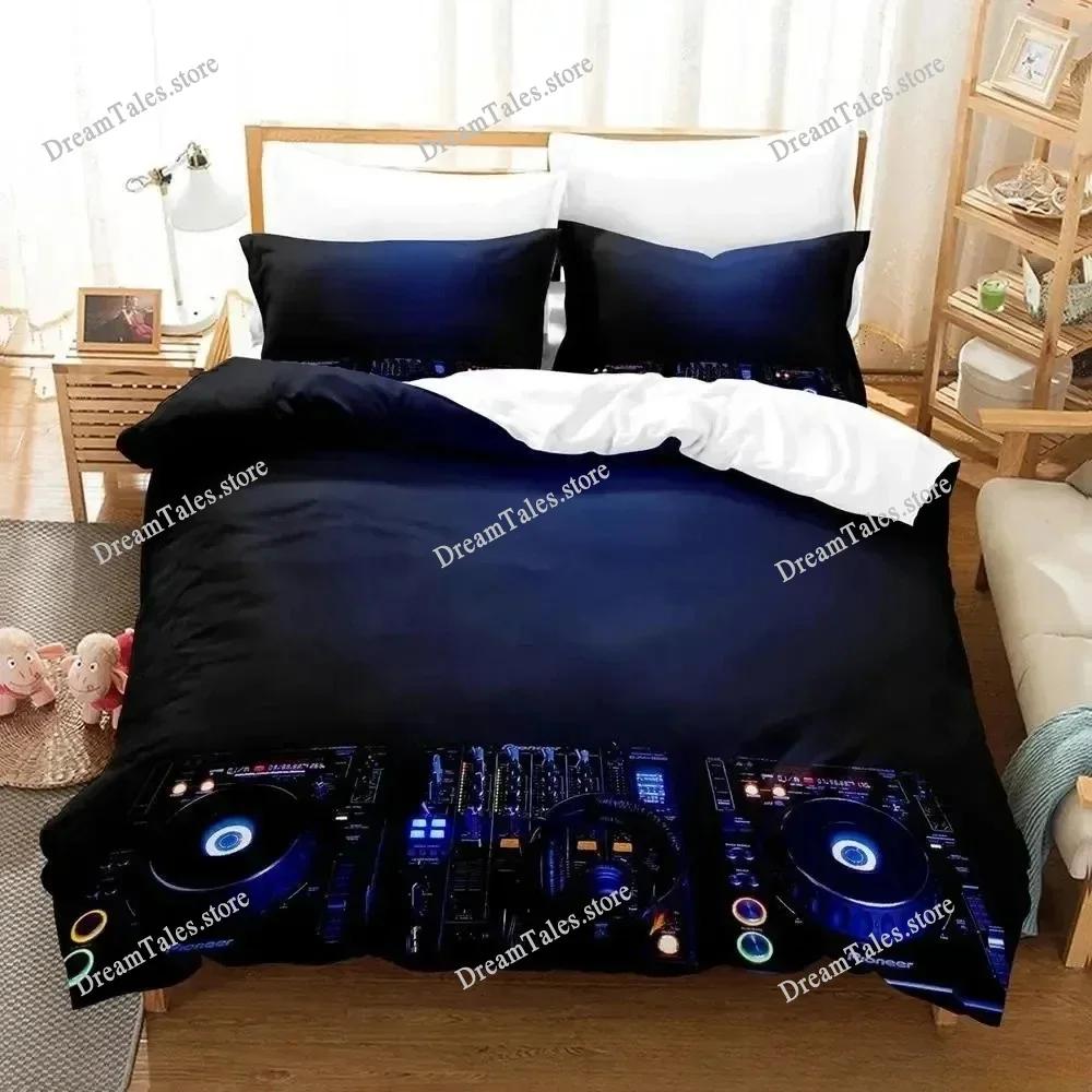 3D Music DJ Rock Bedding Set Single Twin Full Queen King Size Bed Set Adult Kid Bedroom Duvet Cover Sets Anime Parure De Lit Bed