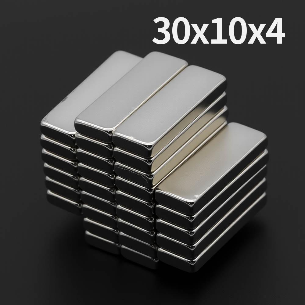30x10x4mm Potente Magnete al Neodimio N35 NdFeB Magnetico Permanente Blocchetto Magneti Super Forti per Frigorifero Fai da Te