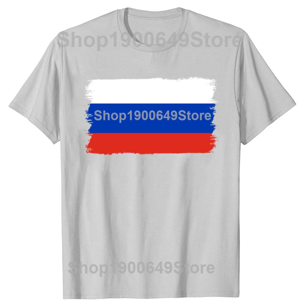 Russian Flag Russia TShirt The Graphic Custom Printed Women Men Summer Streetwear Short Sleeve Tshirt Funny Vintage TShirts