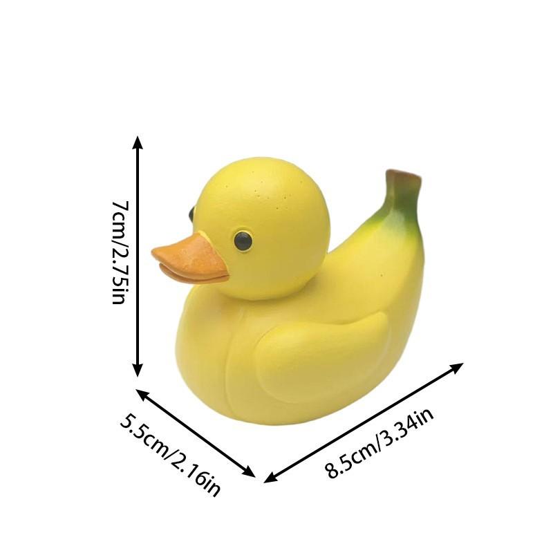 Cute Fruit and Vegetable Duck Resin Statues, Fun and Interesting Duck Ornaments, Creative Gifts for Bedroom and Living Room Shelves
