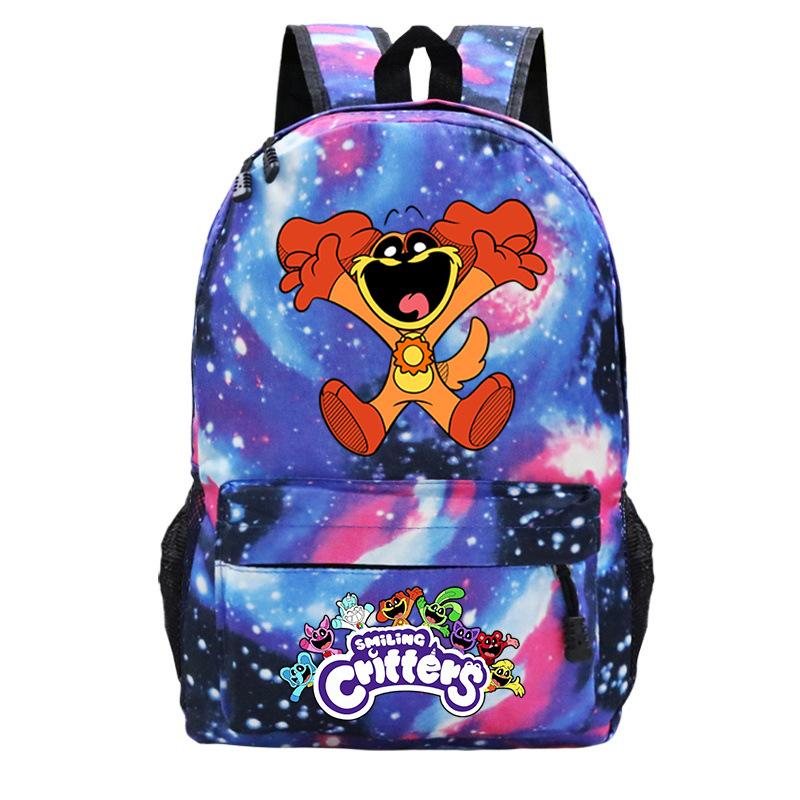 Cartoon Printed Children'S Backpack, Animation Schoolbag, Male And Female Primary And Secondary School Students Outdoor Travel Backpack