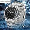 Steel Band Electronic Watch Multifunctional Men's Electronic Watch Waterproof Alarm Clock Watch