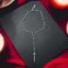 Gothic Punk Cross Dagger Sword O-ring Lariat Chain Necklace