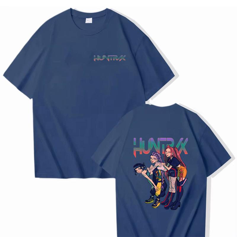 KPop Demon Hunters Aesthetic T-shirts Streetwear Harajuku Y2k Fashion Short Sleeve T-shirt Men Women Casual Loose T Shirt