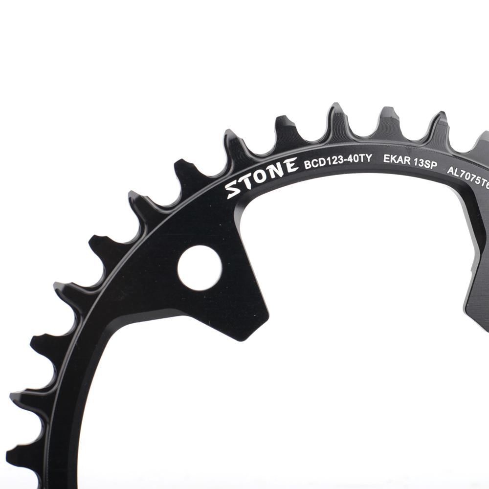 Stone Bike Chainring BCD123 38T - 50T Circle Chain Ring 4 Arm Narrow Wide Teeth for CP Ekar C13 13 Speed Gravel Chainwheel