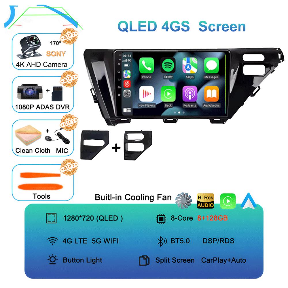 For Toyota Camry 8 XV 70 2017 2018 2019 2020 Android 14 Car Stereo Radio Navigation GPS Multimedia Player Headunit