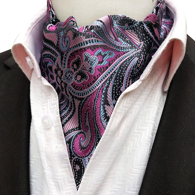 Men's Wide Tie Large Pattern Snood Scarf