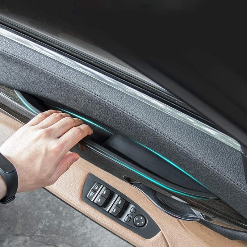 DT08 for BMW- 7 Series F02 2008-2014 Door Pull Handle Covers, Rear Door Handle Carrier Trim Cover Kit, Left+Right Rear